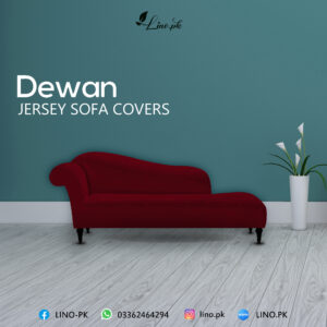 Deewan Sofa Jersey Cover-Red