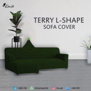 Terry L Sofa Cover – Dark Green