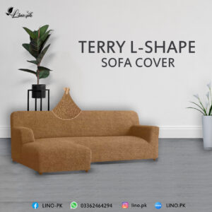 Terry L Sofa Cover – Camel Brown