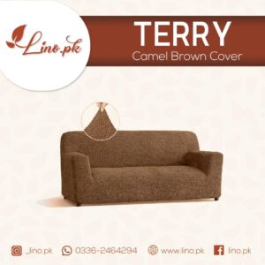 Terry Sofa Cover – CAMEL BROWN