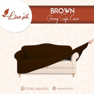 Jersey Sofa Cover- Brown