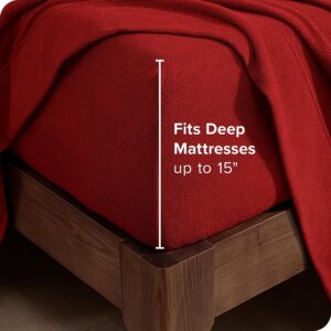 Terry Fitted Sheet – Red