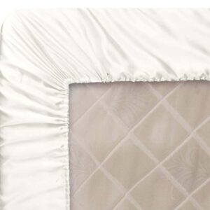 Satin Fitted Sheet – White