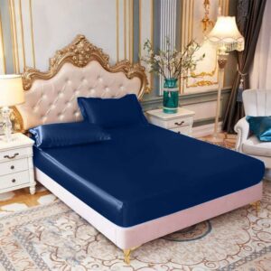 Satin Fitted Sheet – Royal Blue