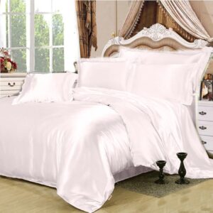 4 Pcs Satin Duvet Bed Set – Light Pink