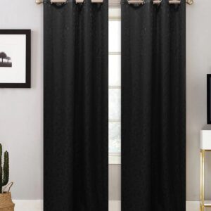 Jacquard Curtains – BLACK